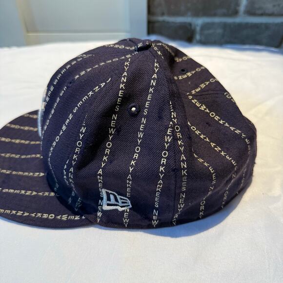 MLB Flatbill NY Yankees Baseball Cap 59Fifty Size 7 5/8 - Picture 3 of 8